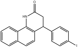 4-(4-iodophenyl)-3,4-dihydrobenzo[h]quinolin-2(1H)-one Struktur