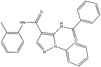 5-(benzoylamino)-N-(2-methylphenyl)-1-phenyl-1H-pyrazole-4-carboxamide Struktur