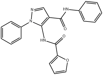 5-(2-furoylamino)-N,1-diphenyl-1H-pyrazole-4-carboxamide Struktur