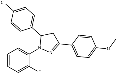 4-[5-(4-chlorophenyl)-1-(2-fluorophenyl)-4,5-dihydro-1H-pyrazol-3-yl]phenyl methyl ether Struktur