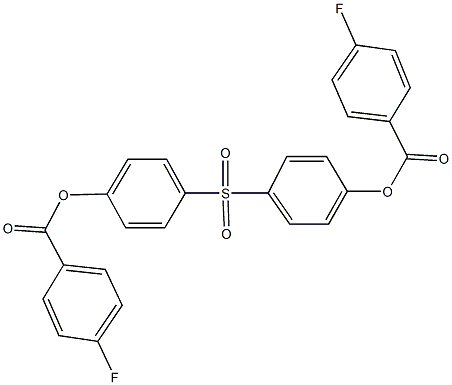 4-({4-[(4-fluorobenzoyl)oxy]phenyl}sulfonyl)phenyl 4-fluorobenzoate Struktur