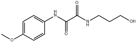 N~1~-(3-hydroxypropyl)-N~2~-(4-methoxyphenyl)ethanediamide Struktur