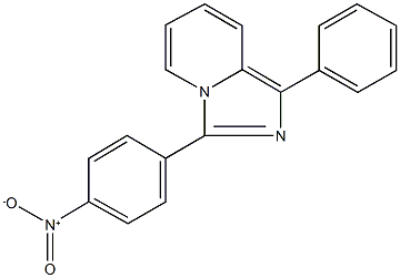 3-{4-nitrophenyl}-1-phenylimidazo[1,5-a]pyridine Struktur