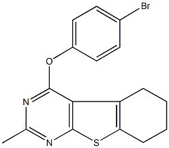 4-(4-bromophenoxy)-2-methyl-5,6,7,8-tetrahydro[1]benzothieno[2,3-d]pyrimidine Struktur