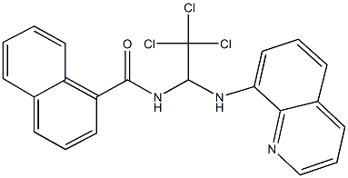 N-[2,2,2-trichloro-1-(8-quinolinylamino)ethyl]-1-naphthamide Struktur