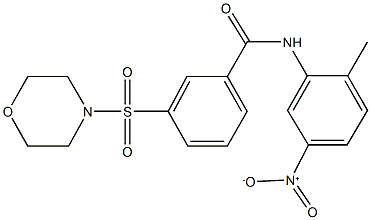 N-{5-nitro-2-methylphenyl}-3-(4-morpholinylsulfonyl)benzamide Struktur