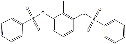 2-methyl-3-[(phenylsulfonyl)oxy]phenyl benzenesulfonate Struktur