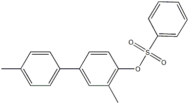 3,4'-dimethyl[1,1'-biphenyl]-4-yl benzenesulfonate Struktur