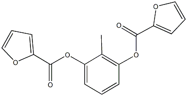 3-(2-furoyloxy)-2-methylphenyl 2-furoate Struktur