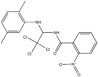 2-nitro-N-[2,2,2-trichloro-1-(2,5-dimethylanilino)ethyl]benzamide Struktur