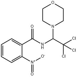 2-nitro-N-[2,2,2-trichloro-1-(4-morpholinyl)ethyl]benzamide Struktur