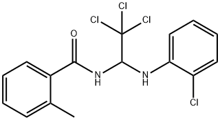 2-methyl-N-[2,2,2-trichloro-1-(2-chloroanilino)ethyl]benzamide Struktur