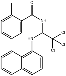 2-methyl-N-[2,2,2-trichloro-1-(1-naphthylamino)ethyl]benzamide Struktur