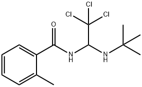 N-[1-(tert-butylamino)-2,2,2-trichloroethyl]-2-methylbenzamide Struktur