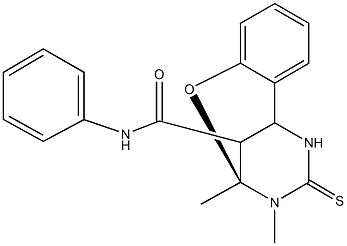 (9S)-9,10-dimethyl-N-phenyl-11-thioxo-8-oxa-10,12-diazatricyclo[7.3.1.0~2,7~]trideca-2,4,6-triene-13-carboxamide Struktur