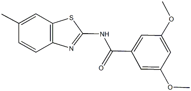 3,5-dimethoxy-N-(6-methyl-1,3-benzothiazol-2-yl)benzamide Struktur