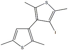 3-iodo-3',4-bis[2,5-dimethylthiophene] Struktur