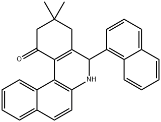 3,3-dimethyl-5-(1-naphthyl)-3,4,5,6-tetrahydrobenzo[a]phenanthridin-1(2H)-one Struktur