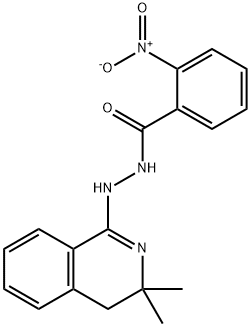 N'-(3,3-dimethyl-3,4-dihydro-1-isoquinolinyl)-2-nitrobenzohydrazide Struktur