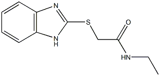 2-(1H-benzimidazol-2-ylsulfanyl)-N-ethylacetamide Struktur