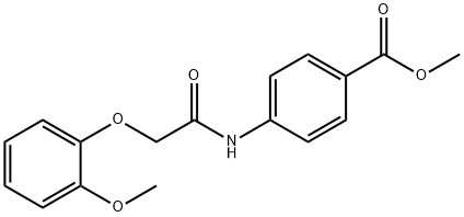 methyl 4-{[(2-methoxyphenoxy)acetyl]amino}benzoate Struktur