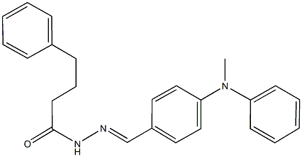 N'-[4-(methylanilino)benzylidene]-4-phenylbutanohydrazide Struktur