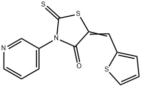 3-(3-pyridinyl)-5-(2-thienylmethylene)-2-thioxo-1,3-thiazolidin-4-one Struktur