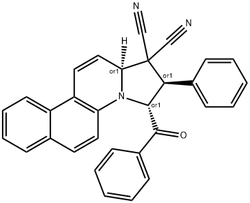 3-benzoyl-2-phenyl-2,3-dihydrobenzo[f]pyrrolo[1,2-a]quinoline-1,1(12aH)-dicarbonitrile Struktur