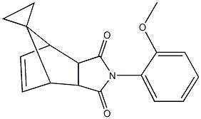 4-(2-methoxyphenyl)-spiro(4-azatricyclo[5.2.1.0~2,6~]dec-8-ene-10,1'-cyclopropane)-3,5-dione Struktur