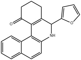 5-(2-furyl)-3,4,5,6-tetrahydrobenzo[a]phenanthridin-1(2H)-one Struktur