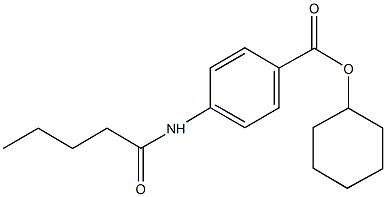 cyclohexyl 4-(pentanoylamino)benzoate Struktur