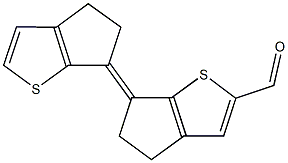 6,6-bis(5,6-dihydro-4H-cyclopenta[b]thiophen-6-ylidene)-2-carbaldehyde Struktur