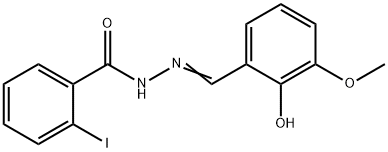 N'-(2-hydroxy-3-methoxybenzylidene)-2-iodobenzohydrazide Struktur