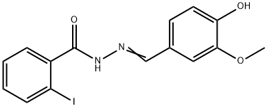 N'-(4-hydroxy-3-methoxybenzylidene)-2-iodobenzohydrazide Struktur