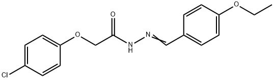 2-(4-chlorophenoxy)-N'-(4-ethoxybenzylidene)acetohydrazide Struktur