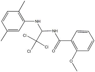 2-methoxy-N-[2,2,2-trichloro-1-(2,5-dimethylanilino)ethyl]benzamide Struktur