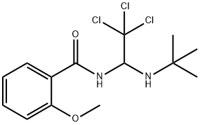 N-[1-(tert-butylamino)-2,2,2-trichloroethyl]-2-methoxybenzamide Struktur