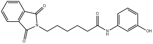 6-(1,3-dioxo-1,3-dihydro-2H-isoindol-2-yl)-N-(3-hydroxyphenyl)hexanamide Struktur