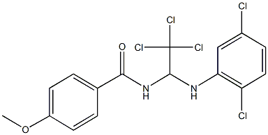 4-methoxy-N-[2,2,2-trichloro-1-(2,5-dichloroanilino)ethyl]benzamide Struktur