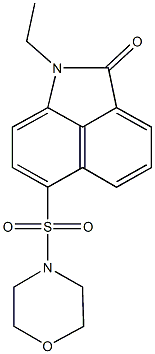 1-ethyl-6-(4-morpholinylsulfonyl)benzo[cd]indol-2(1H)-one Struktur