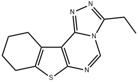 3-ethyl-8,9,10,11-tetrahydro[1]benzothieno[3,2-e][1,2,4]triazolo[4,3-c]pyrimidine Struktur