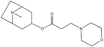 8-methyl-8-azabicyclo[3.2.1]oct-3-yl 3-morpholin-4-ylpropanoate Struktur