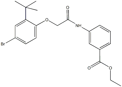 ethyl 3-{[(4-bromo-2-tert-butylphenoxy)acetyl]amino}benzoate Struktur