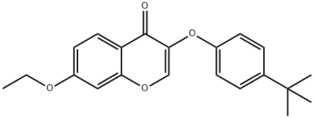 3-(4-tert-butylphenoxy)-7-ethoxy-4H-chromen-4-one Struktur