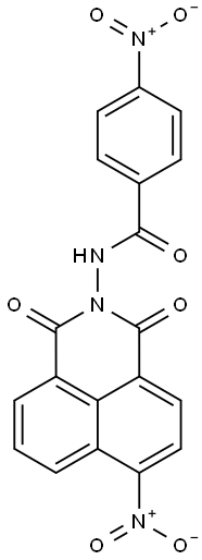 4-nitro-N-(6-nitro-1,3-dioxo-1H-benzo[de]isoquinolin-2(3H)-yl)benzamide Struktur