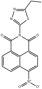 2-(5-ethyl-1,3,4-thiadiazol-2-yl)-6-nitro-1H-benzo[de]isoquinoline-1,3(2H)-dione Struktur