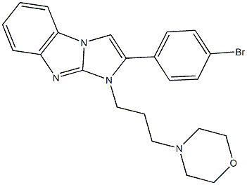 2-(4-bromophenyl)-1-[3-(4-morpholinyl)propyl]-1H-imidazo[1,2-a]benzimidazole Struktur