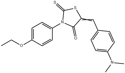 5-[4-(dimethylamino)benzylidene]-3-(4-ethoxyphenyl)-2-thioxo-1,3-thiazolidin-4-one Struktur