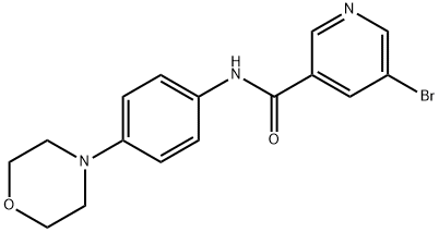 5-bromo-N-[4-(4-morpholinyl)phenyl]nicotinamide Struktur