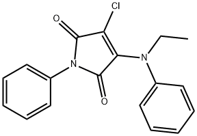 3-chloro-4-(ethylanilino)-1-phenyl-1H-pyrrole-2,5-dione Struktur